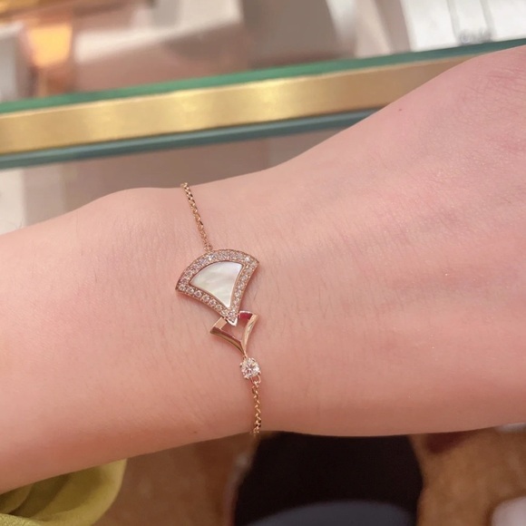 Bulgari Rose Gold Bracelet with Diamond Detail - Picture 5 of 6